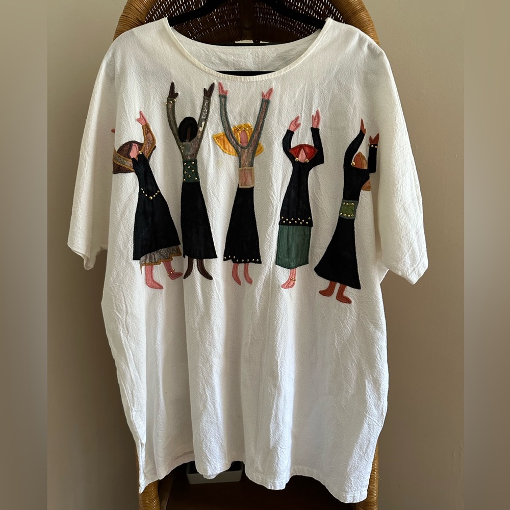 Vintage 90: Alfredo’s Wife Lagenlook Women Dancing Feminist Boho Joy